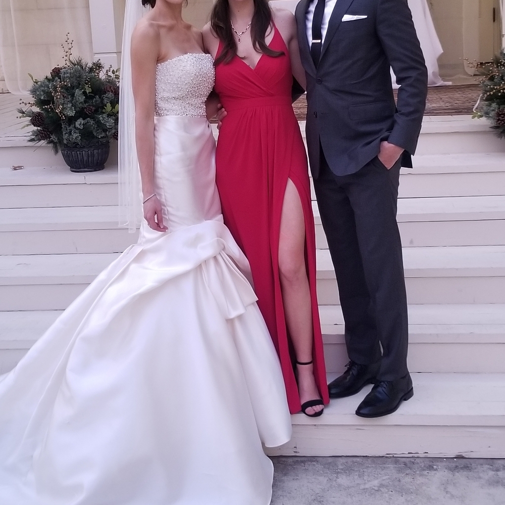 Red formal dress